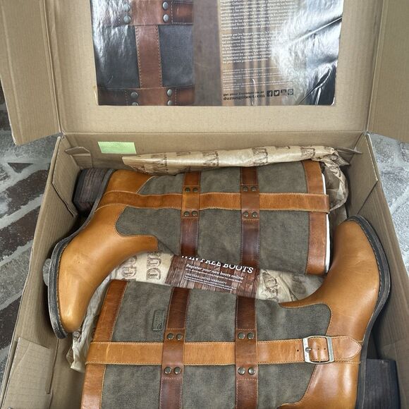 DURANGO World Traveler Women's Wellington Boot Size 6M Pull On Canvas &‎ Leather - Picture 10 of 16